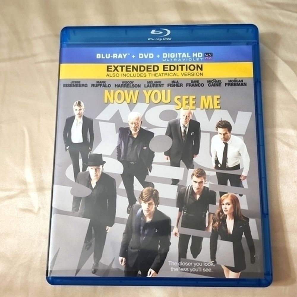 Now You See Me Extended Edition Blu-ray and DVD Discs